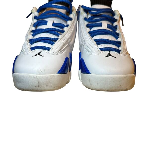Nike Air Jordan 14 Retro GS Hyper Royal/Black/White Youth 4.5 Unisex 487524-104 - Picture 4 of 11